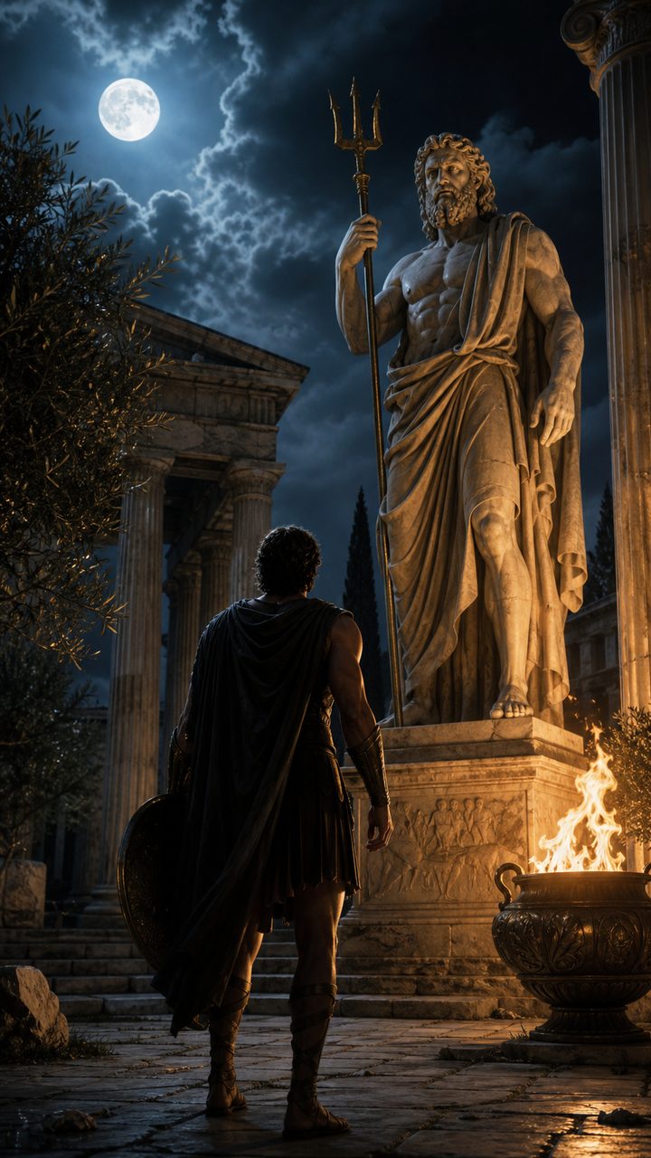 Greek mythology AI story first frame