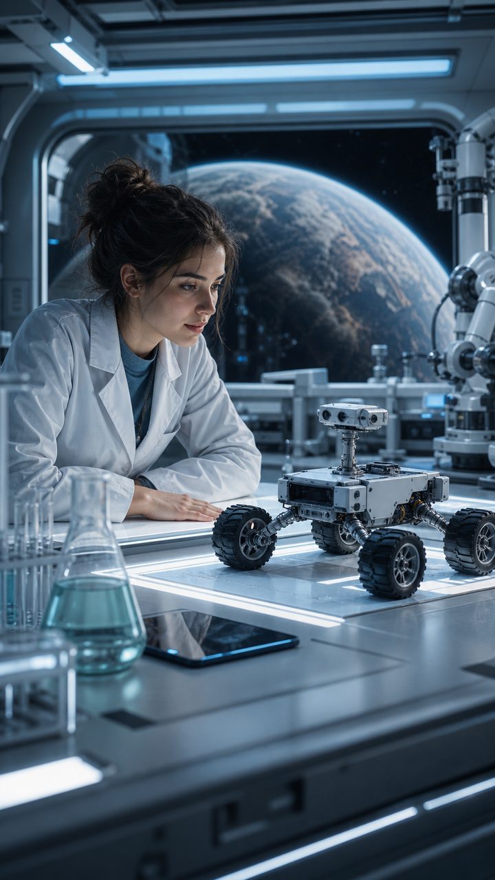 Science & future stories AI story first frame